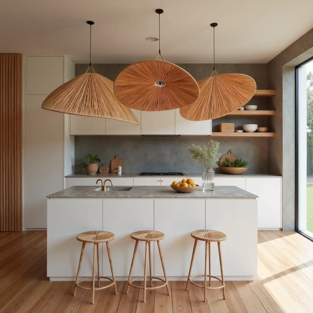 Wood Veneer Butterfly Pendant Light – Handwoven Natural Ceiling Lamp 22″